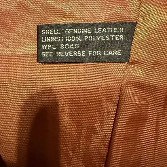 Vintage Macy’s men storeAlfani Men's lamb skin tan Leather Jacket L42